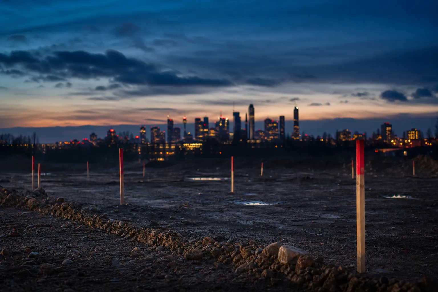 An undeveloped UK land plot ready for development